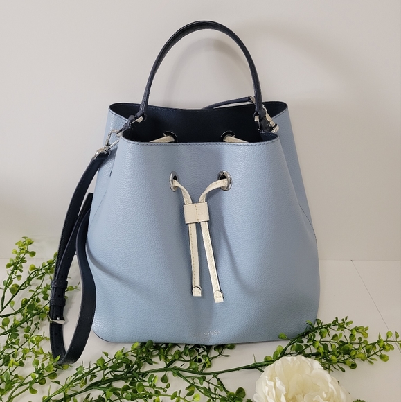 Kate Spade Eva bucket drawstrings crossbody blue tote bag New - Picture 2 of 12